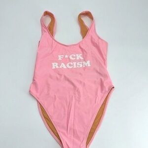 UEC Private Party pink bathing suit f- racism bathing suit in pink medium/ large